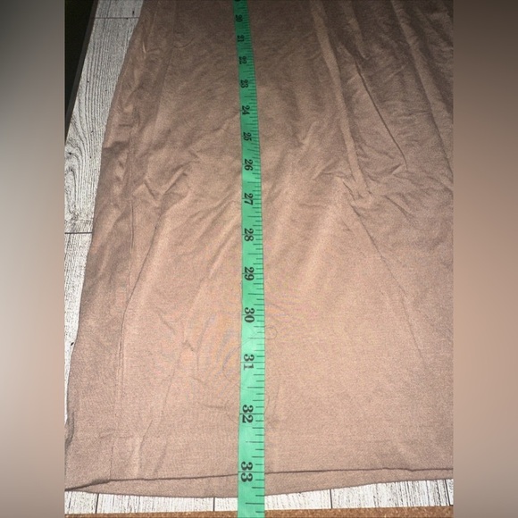 NWT Josh Brody Long Sleeve Colorblock Top Tunic Dress Open Shoulder Sz M Taupe - Picture 7 of 7